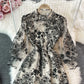 Leichtes, luxuriöses, hochwertiges, besticktes Mesh-Kleid 2977