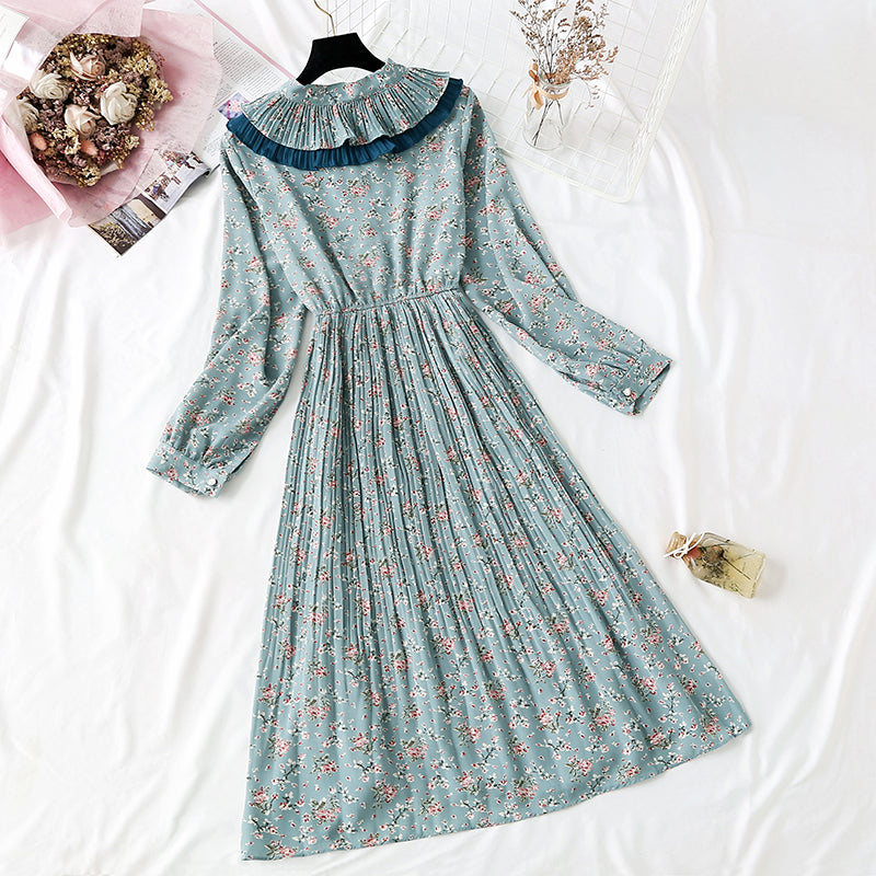 French minority Flower Chiffon Dress   2135