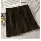 Vintage chenille light proof split A-line skirt  2669