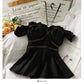 French minority ear side hanging neck beautiful back skirt top  2702