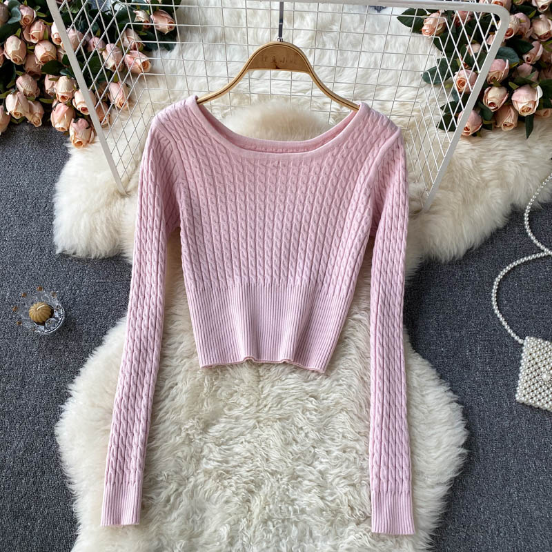 Long sleeved slim fit knit sweater  1599