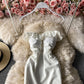 Sexy Strapless exposed shoulder bag hip fishtail dress gauze mesh stitching  3033