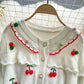Pullover 1607 mit hohlem Design in Kirsche
