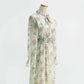New gentle lace up long sleeve dress small and fresh  2218