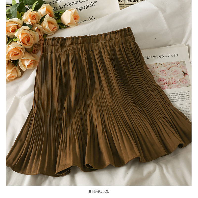 Super fairy Chiffon pleated skirt short  2537