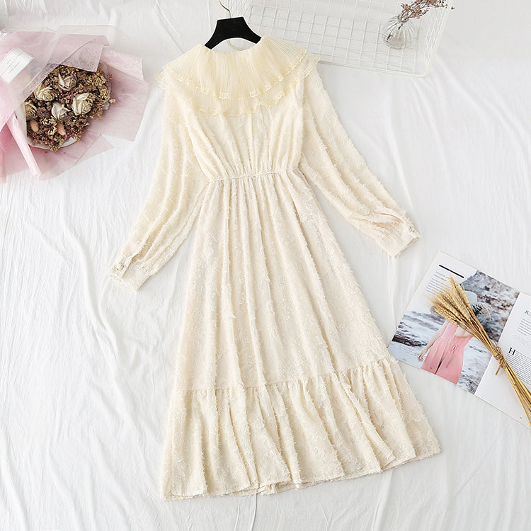 Women's chiffon dress with French retro super fairy skirt  2374