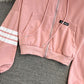 Small fresh loose hooded sweater coat for women  1677