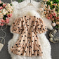 Vintage Hepburn wind snow spun fishtail buttock dress  2930