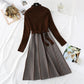 Knitted dress women's inner small fragrant wool dress  2149