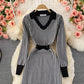 Small fragrance celebrity temperament medium long knitted sweater dress  3108