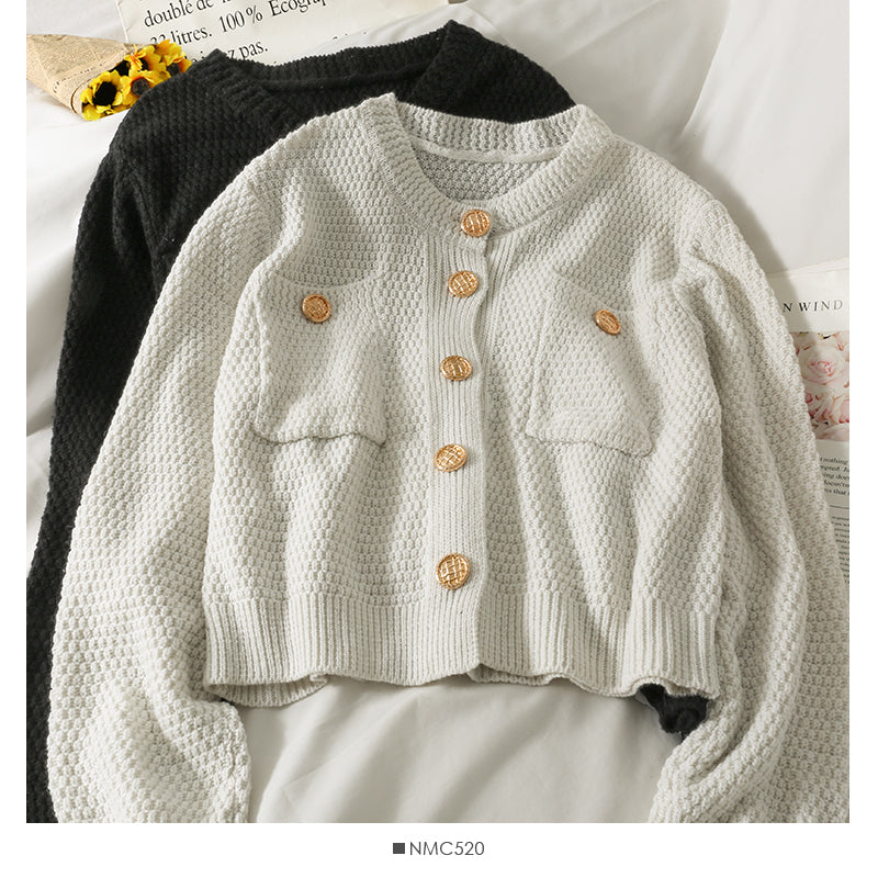 New solid versatile loose knit autumn  1710