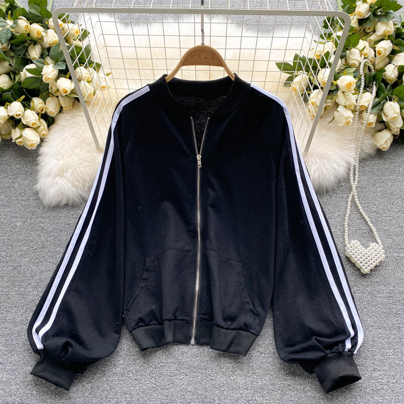 Casual sports coat women's autumn zipper cardigan  1540