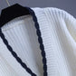 Cardigan, pull ample, haut boutonné en corne 1402