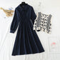 The New Retro waistband is slim, and the two-piece waistcoat skirt is over the knee  2195