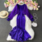 Long skirt with narrow waist and hip and fishtail  2879