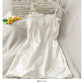 French suspender dress lace up pleated slim skirt  2708