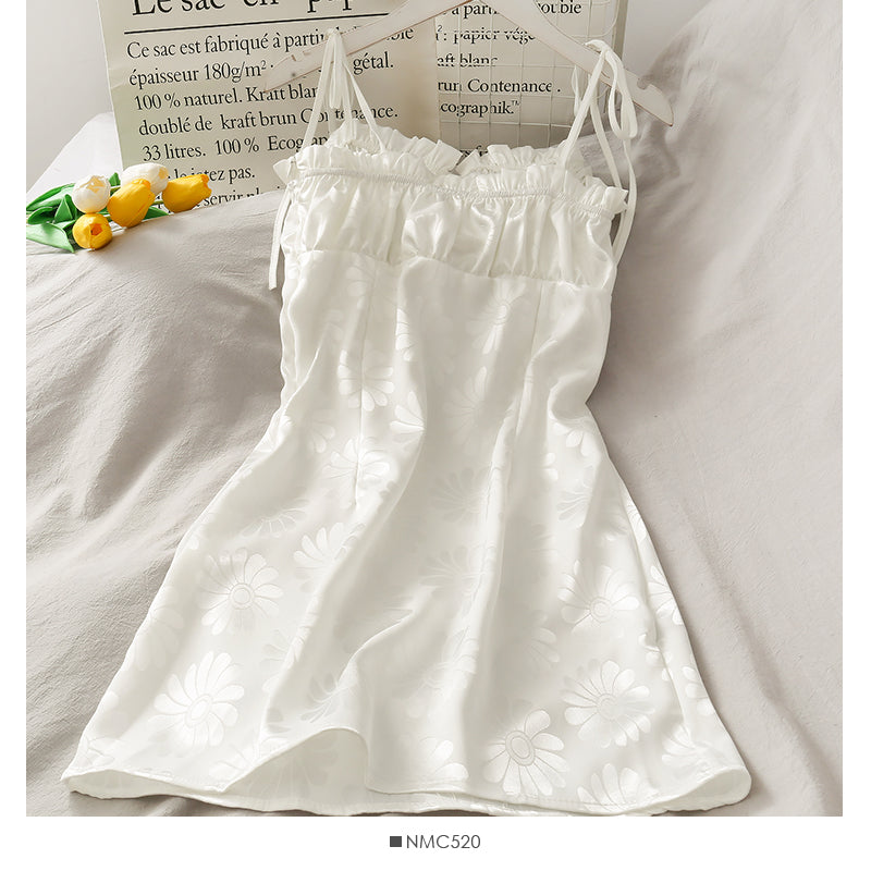 French suspender dress lace up pleated slim skirt  2708