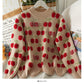 Women's autumn bound Beaded loose thin sweater with wavy edge  1747