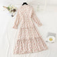 New style skirt retro minority V-neck Pleated Chiffon Skirt  2417