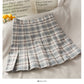 Small fresh Plaid pleated skirt women's sweet college style  2633