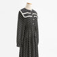 Dress temperament black printed skirt bottomed long skirt  2204