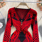 Knitted bottomed Hip Wrap Skirt celebrity temperament elastic dress  3083