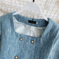 High waist short coat versatile long sleeve blouse women  1651
