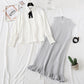 Knitted vest dress children's shirt fashion vest skirt sweater skirt two piece set  2350