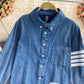 Manteau chemise ample mi-long en denim pour femme, version coréenne 1687