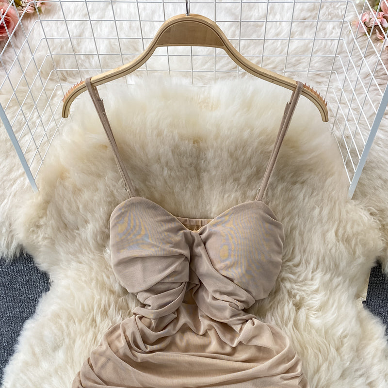 Small sexy Spice Girl backless suspender dress  2804