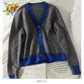 Hong Kong style contrast stitched Vintage loose and thin T-shirt  1787