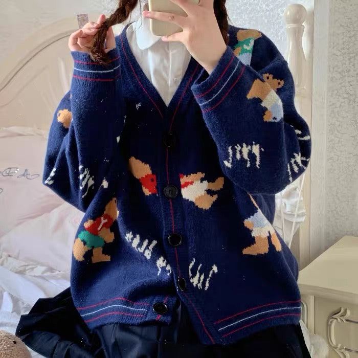 Lazy sweater, new, vintage, cartoon cardigan jacket  1396