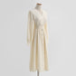 Dress long sleeve lace fairy skirt French V-neck  2283