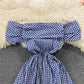 French Kikyo first love Plaid Dress  3066