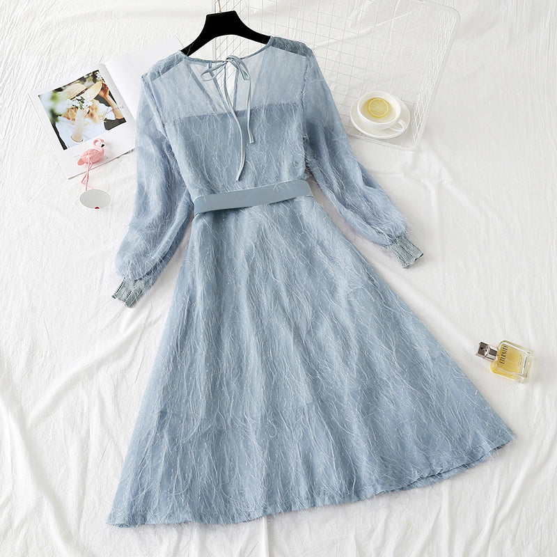 Fairy hair tassel Long Sleeve Dress  2451