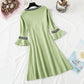 French wisdom smoked Platycodon skirt shows thin temperament at the waist  2355
