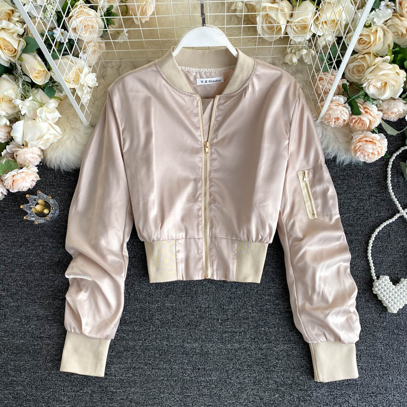 Jacket Women's Korean long sleeved jacket Baseball Jacket  1496