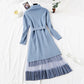 Age reduction suit two piece Pullover temperament knitted dress knee length skirt children  2172