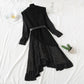 Knitted vest suit temperament two-piece suit with slim waist  2302