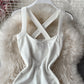 Retro back cross elastic slim fit with thin hips  2770