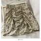 Koreanischer Blumenfaltenrock mit hoher Taille 2618