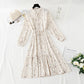 French retro long sleeved Chiffon Dress fairy super fairy series  2165