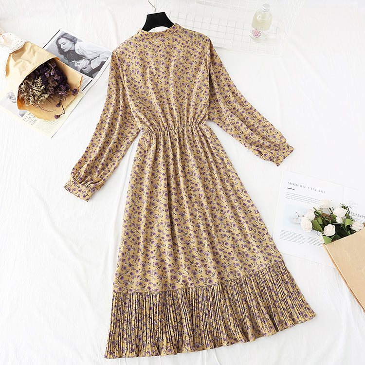 Chiffon Dress Japanese soft wind floral skirt  2379