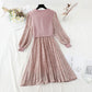 Dress foreign style age reduction splicing broken flower tea break Platycodon grandiflorum skirt  2261