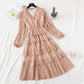 Polka Dot Chiffon Dress French minority bottomed skirt cake dress  2352