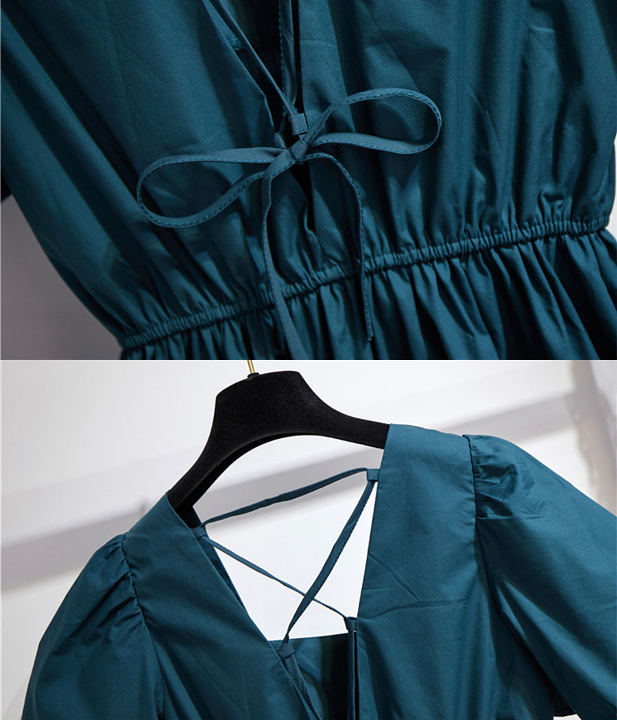 A line cross strap summer dress women's dress  1325