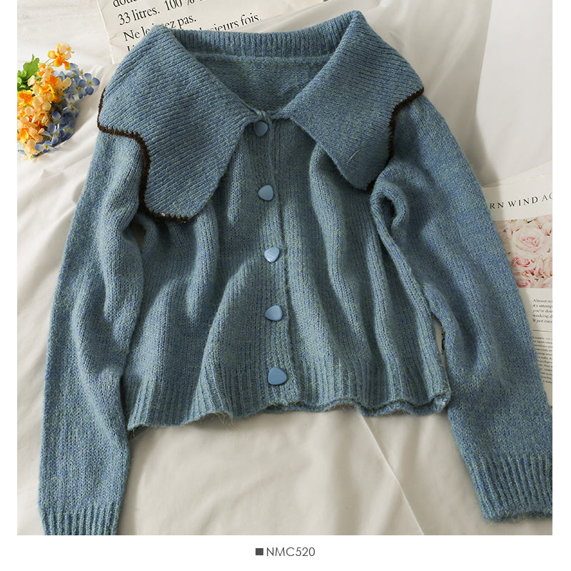 Vielseitiger neuer schlanker kurzer Cardigan für Damen 1754