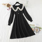 Solid color thin bottomed sweater with temperament slim skirt  2308