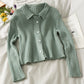 Slim slim vertical stripe Lapel single breasted cardigan sweater women  2028