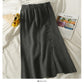 Korean retro breasted medium and long split Knit Skirt  2598